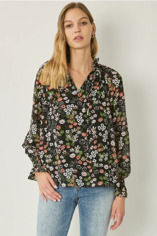 Floral & Ruffle BlouseLogo Shirts