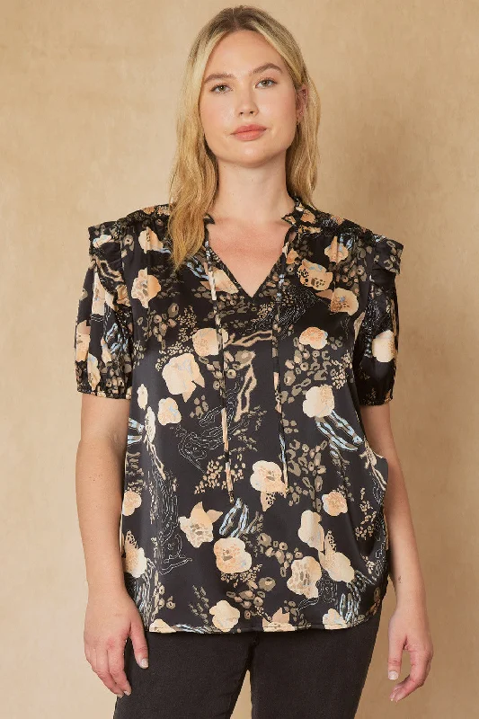 Floral & Ruffle BlouseLuxury Shirts