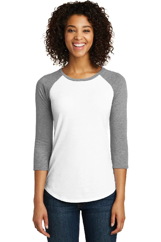 District Women's Fitted Very Important Tee 3/4-Sleeve Raglan. DT6211