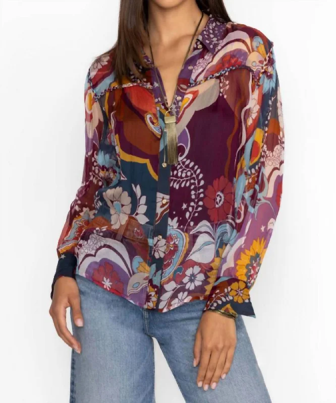 Katerina Braided Blouse In TavieFishing Shirts