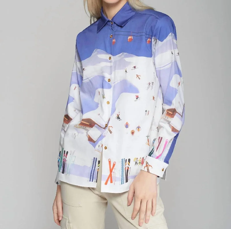 Nadine Blouse In Ski PrintRunning Shirts