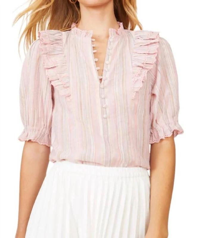 Sammy Blouse In Rose StripesTravel Shirts