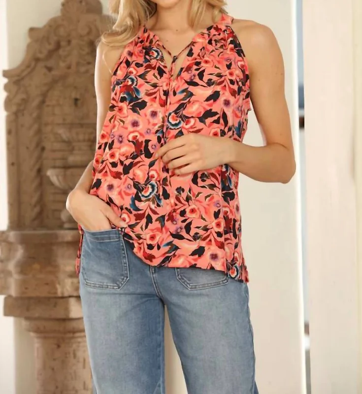 Split Neck Halter Blouse In BonnieVelvet Shirts